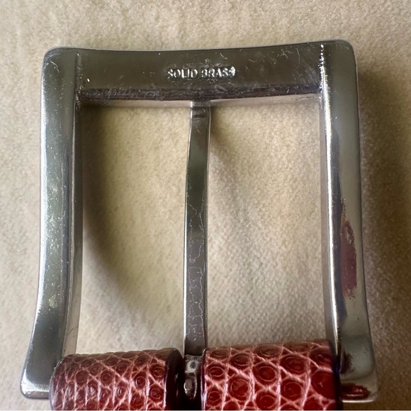 Francis Edward Mens Belt Size M Preppy Exotic Genuine Lizard Leather - Picture 4 of 11